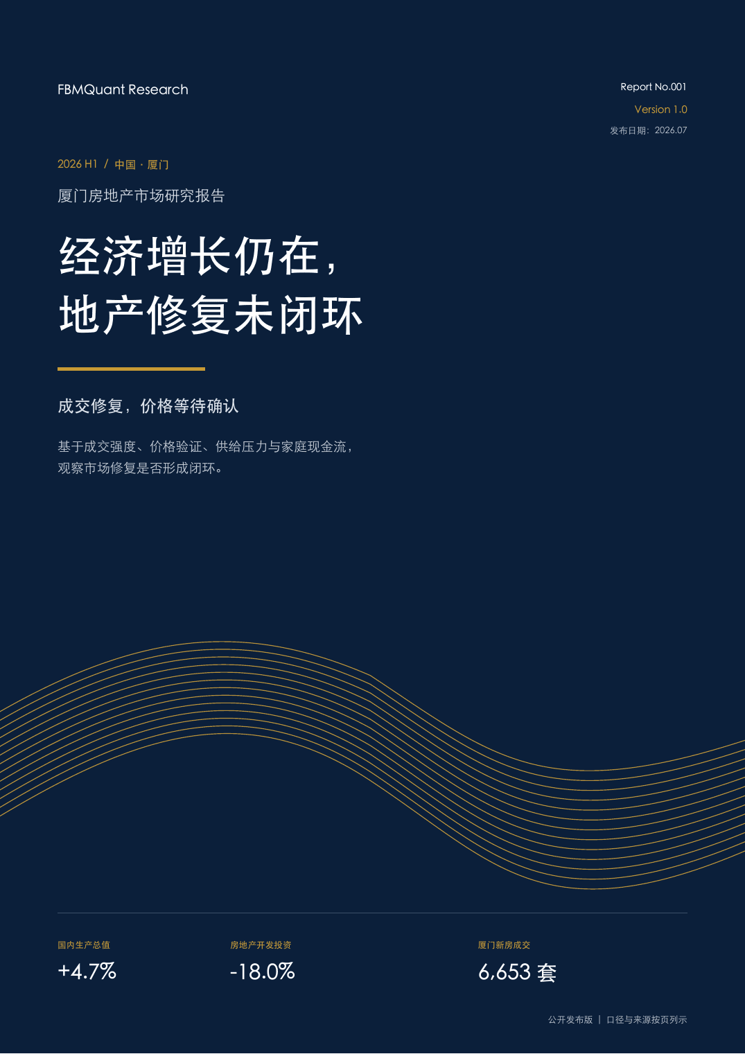 《2026 H1 厦门房地产市场研究报告》封面