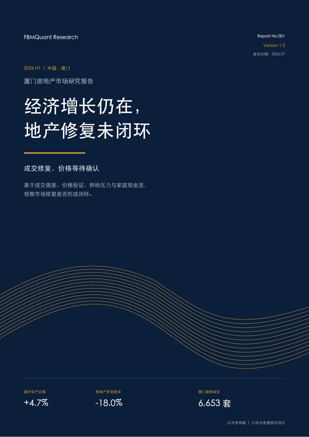 《2026 H1 厦门房地产市场研究报告》封面